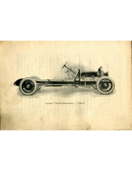 1920 ISOTTA FRASCHINI INSTRUCTIEBOEKJE FRANS