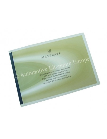 2004 MASERATI VERKOOP & DEALERORGANISATIE HANDBOEK USA