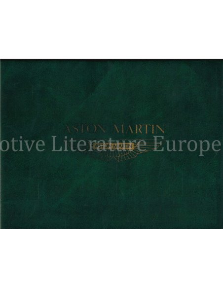 1987 ASTON MARTIN VANTAGE ZAGATO INSTRUCTIEBOEKJE ENGELS
