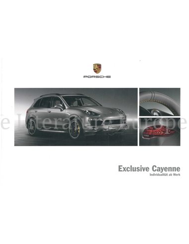2013 PORSCHE CAYENNE EXCLUSIVE HARDCOVER PROSPEKT DEUTSCH