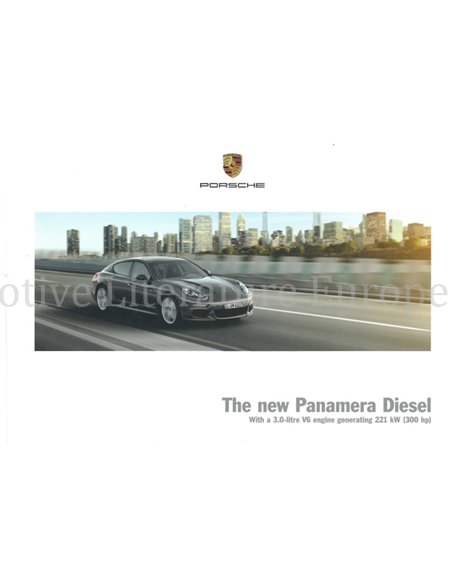 2014 PORSCHE PANAMERA DIESEL HARDCOVER BROCHURE ENGELS