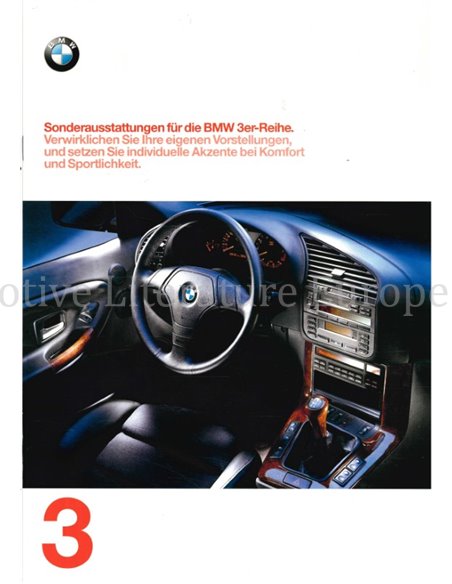 1997 BMW 3 SERIES SPECIAALUITVOERINGEN BROCHURE DUITS