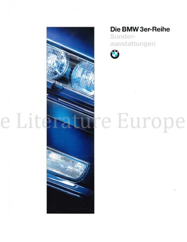 1994 BMW 3 SERIES SPECIAL EQUIPMENT BROCHURE GERMAN