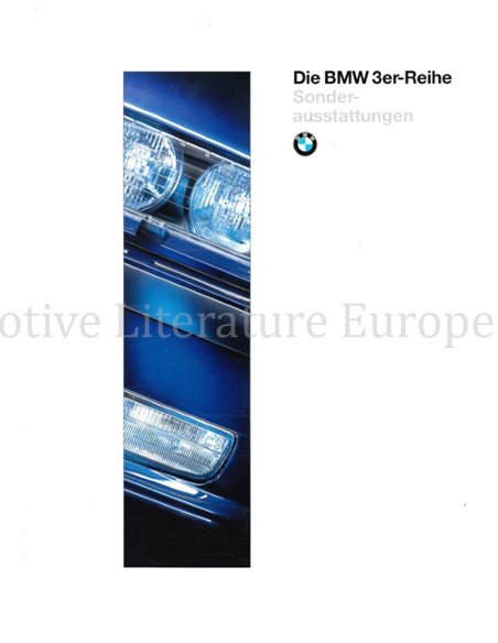 1994 BMW 3 SERIES SPECIAALUITVOERINGEN BROCHURE DUITS