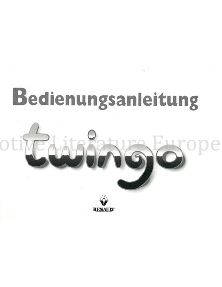 1998 RENAULT TWINGO INSTRUCTIEBOEKJE DUITS