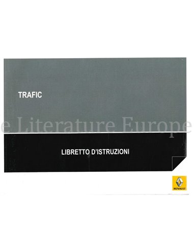 2014 RENAULT TRAFIC OWNERS MANUAL ITALIAN