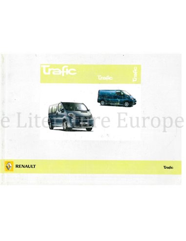 2006 RENAULT TRAFIC OWNERS MANUAL FRENCH