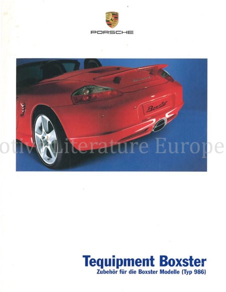 2006 PORSCHE BOXSTER TEQUIPMENT BROCHURE DUITS