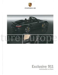 2012 PORSCHE 911 EXCLUSIVE HARDCOVER PROSPEKT DEUTSCH