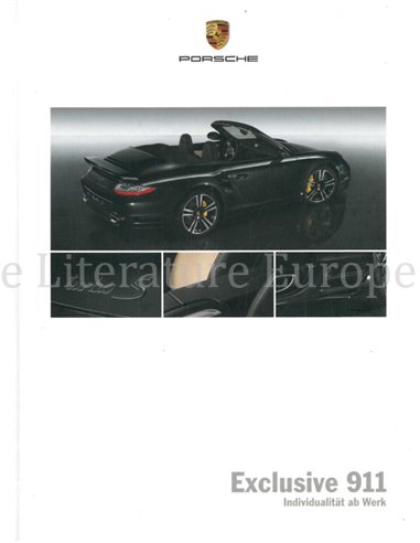 2012 PORSCHE 911 EXCLUSIVE HARDBACK BROCHURE GERMAN