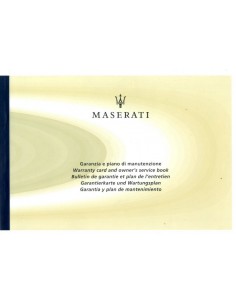2005 MASERATI COUPE CAMBIOCORSA ONDERHOUDSBOEKJE ENGELS UK