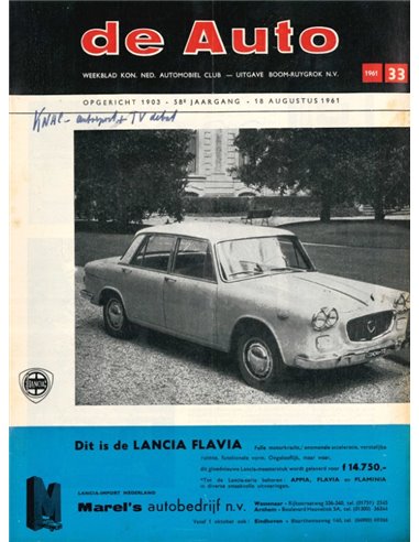 1961 DE AUTO MAGAZINE 33 DUTCH