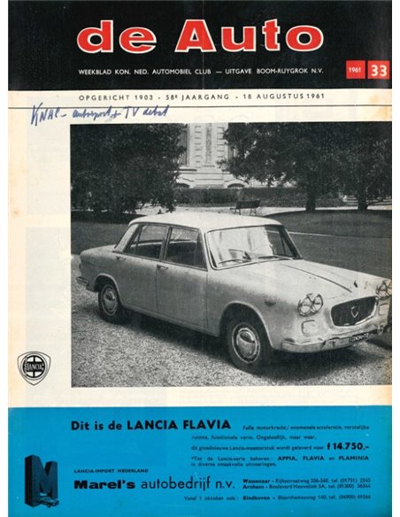 1961 DE AUTO MAGAZINE 33 NEDERLANDS