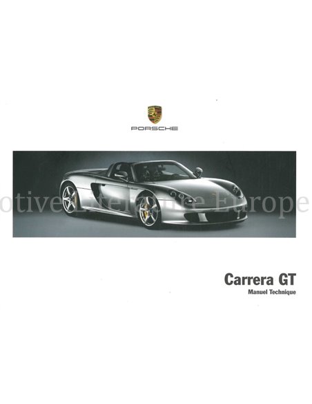 2005 PORSCHE CARRERA GT OWNERS MANUAL FRENCH
