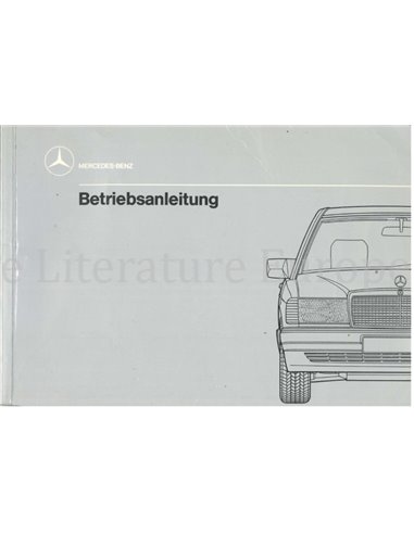 1988 MERCEDES BENZ 190 OWNERS MANUAL GERMAN