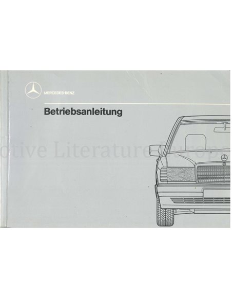 1988 MERCEDES BENZ 190 INSTRUCTIEBOEKJE DUITS