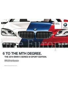 2014  BMW 6 SERIES M SPORT EDITION BROCHURE ENGELS (USA)