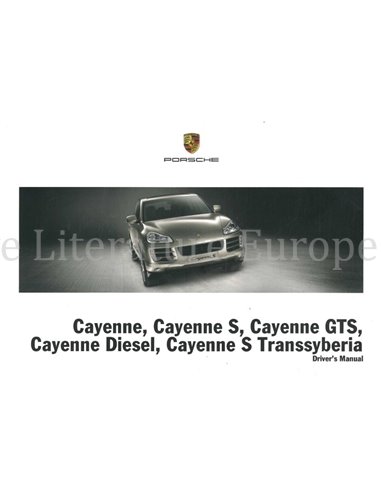 2010 PORSCHE CAYENNE OWNERS MANUAL ENGLISH