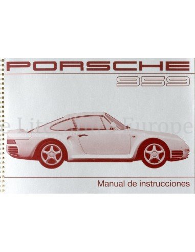 1987 PORSCHE 959 INSTRUCTIEBOEKJE SPAANS
