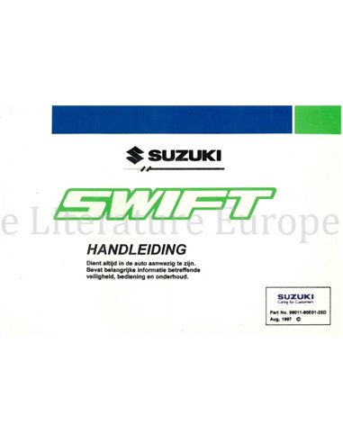 1997 SUZUKI SWIFT INSTRUCTIEBOEKJE NEDERLANDS