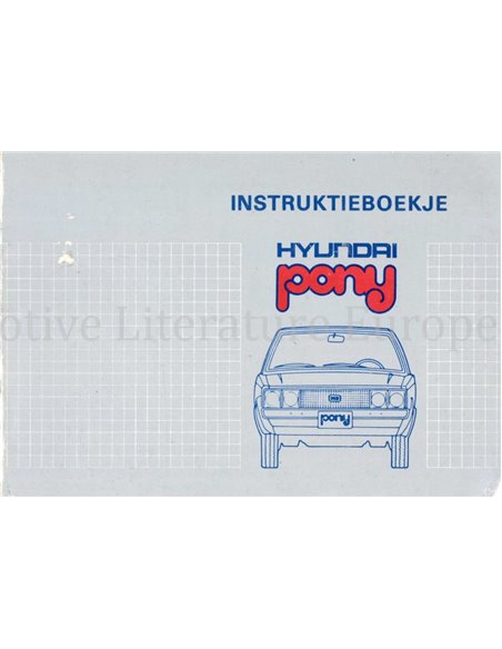 1981 HYUNDAI PONY OWNERS MANUAL DUTCH