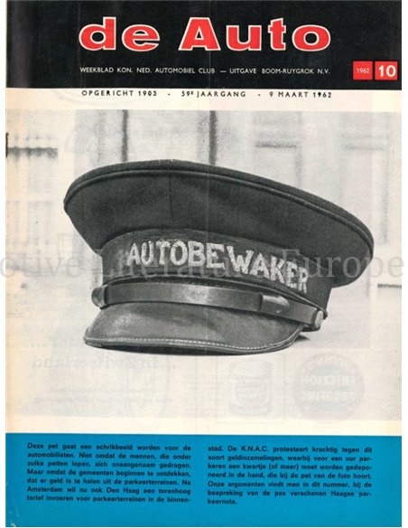 1962 DE AUTO MAGAZINE 10 DUTCH