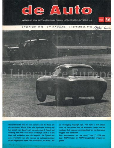 1962 DE AUTO MAGAZIN 36 NIEDERLÄNDISCH