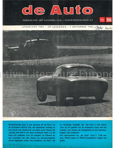 1962 DE AUTO MAGAZINE 36 DUTCH