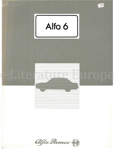1983 ALFA ROMEO ALFA 6  PRESSKIT DUTCH