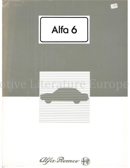 1983 ALFA ROMEO ALFA 6  PRESSKIT DUTCH