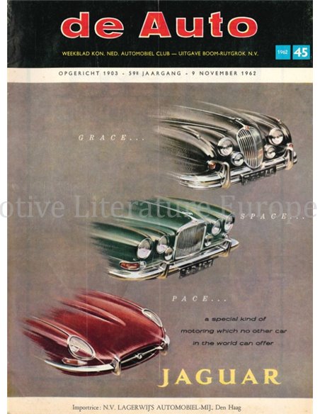 1962 DE AUTO MAGAZINE 45 NEDERLANDS
