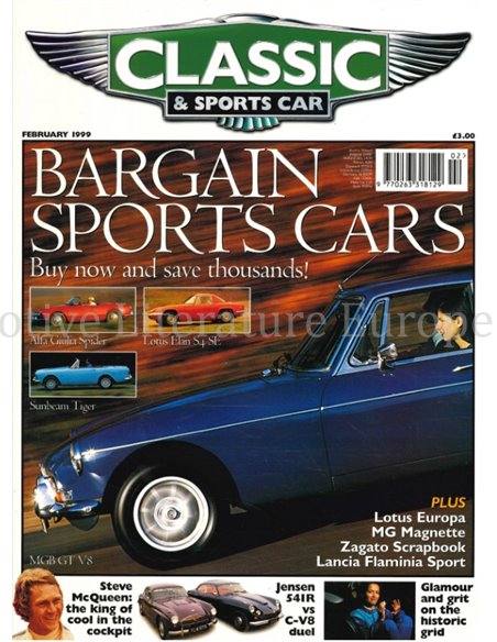 1999 CLASSIC AND SPORTSCAR MAGAZINE FEBRUAR ENGLISCH