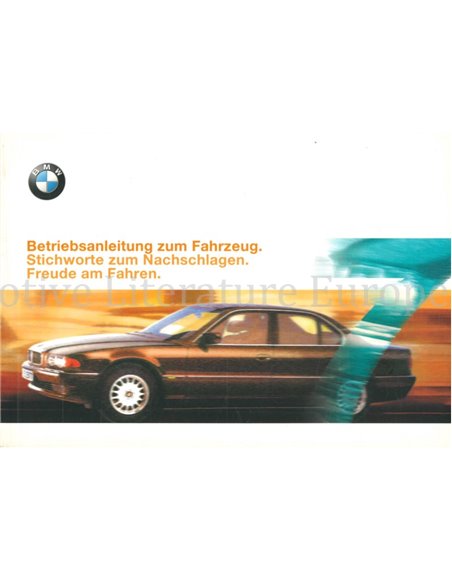 1998 BMW 7 SERIES OWNERS MANUAL GERMAN