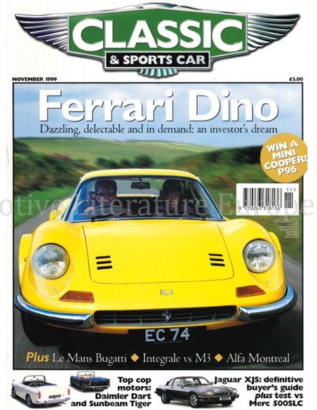 1999 CLASSIC AND SPORTSCAR MAGAZINE NOVEMBER ENGLISH