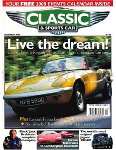 1999 CLASSIC AND SPORTSCAR MAGAZINE DECEMBER ENGLISCH