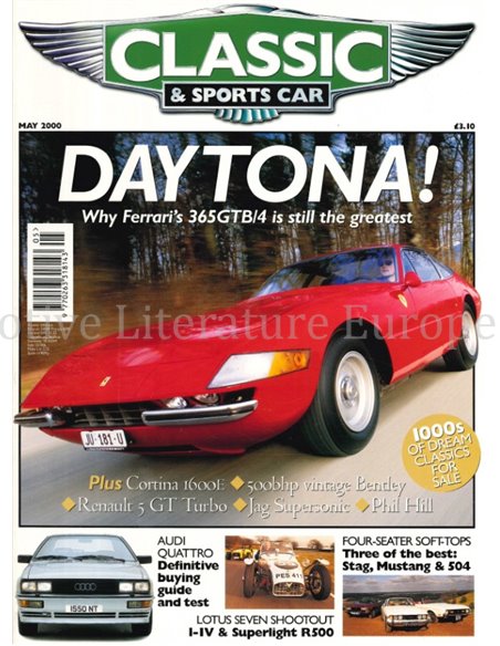 2000 CLASSIC AND SPORTSCAR MAGAZINE MAY ENGLISH
