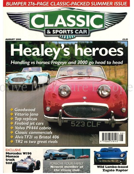 2000 CLASSIC AND SPORTSCAR MAGAZINE AUGUST ENGLISCH