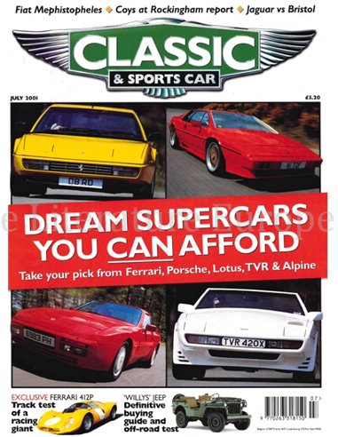 2001 CLASSIC AND SPORTSCAR MAGAZINE JULY ENGLISH