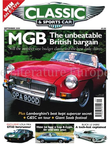 2001 CLASSIC AND SPORTSCAR MAGAZINE SEPTEMBER ENGLISH