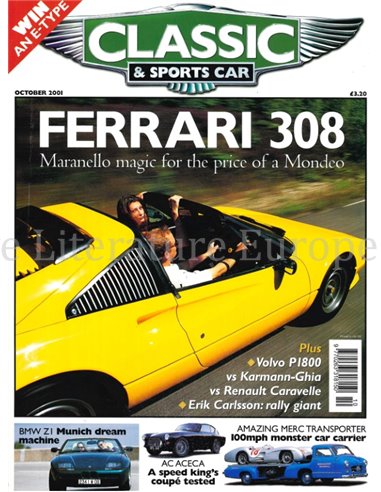 2001 CLASSIC AND SPORTSCAR MAGAZINE OCTOBER ENGLISH