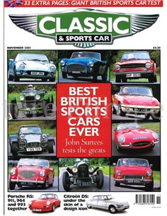 2001 CLASSIC AND SPORTSCAR MAGAZINE NOVEMBER ENGLISCH