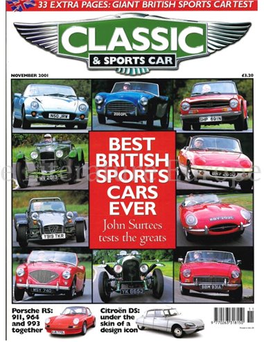 2001 CLASSIC AND SPORTSCAR MAGAZINE NOVEMBER ENGLISCH