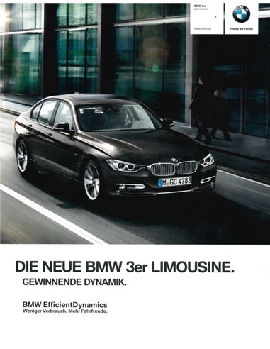 2011 BMW 3 SERIE SEDAN BROCHURE DUITS