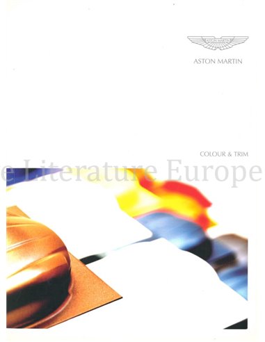 2011 ASTON MARTIN KLEURENKAART BROCHURE ENGELS