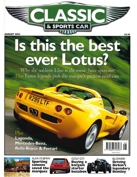2002 CLASSIC AND SPORTSCAR MAGAZINE AUGUST ENGLISH