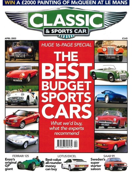 2003 CLASSIC AND SPORTSCAR MAGAZINE APRIL ENGELS