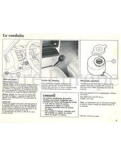 1982 RENAULT 5 ALPINE TURBO BETRIEBSANLEITUNG FRANZÖSISCH 2