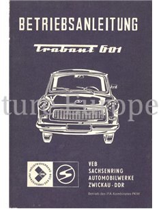 1982 TRABANT 601 BETRIEBSANLEITUNG DEUTSCH