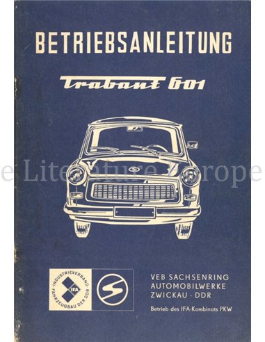 1979 TRABANT 601 OWNERS MANUAL GERMAN