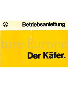 1975 VOLKSWAGEN KAFER BETRIEBSANLEITUNG DEUTSCH